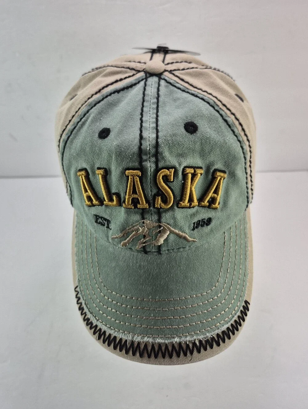 Alaska Polar Wear Souvenir 1959 Embroidered TwoTone Contrast Baseball Cap Hat OS